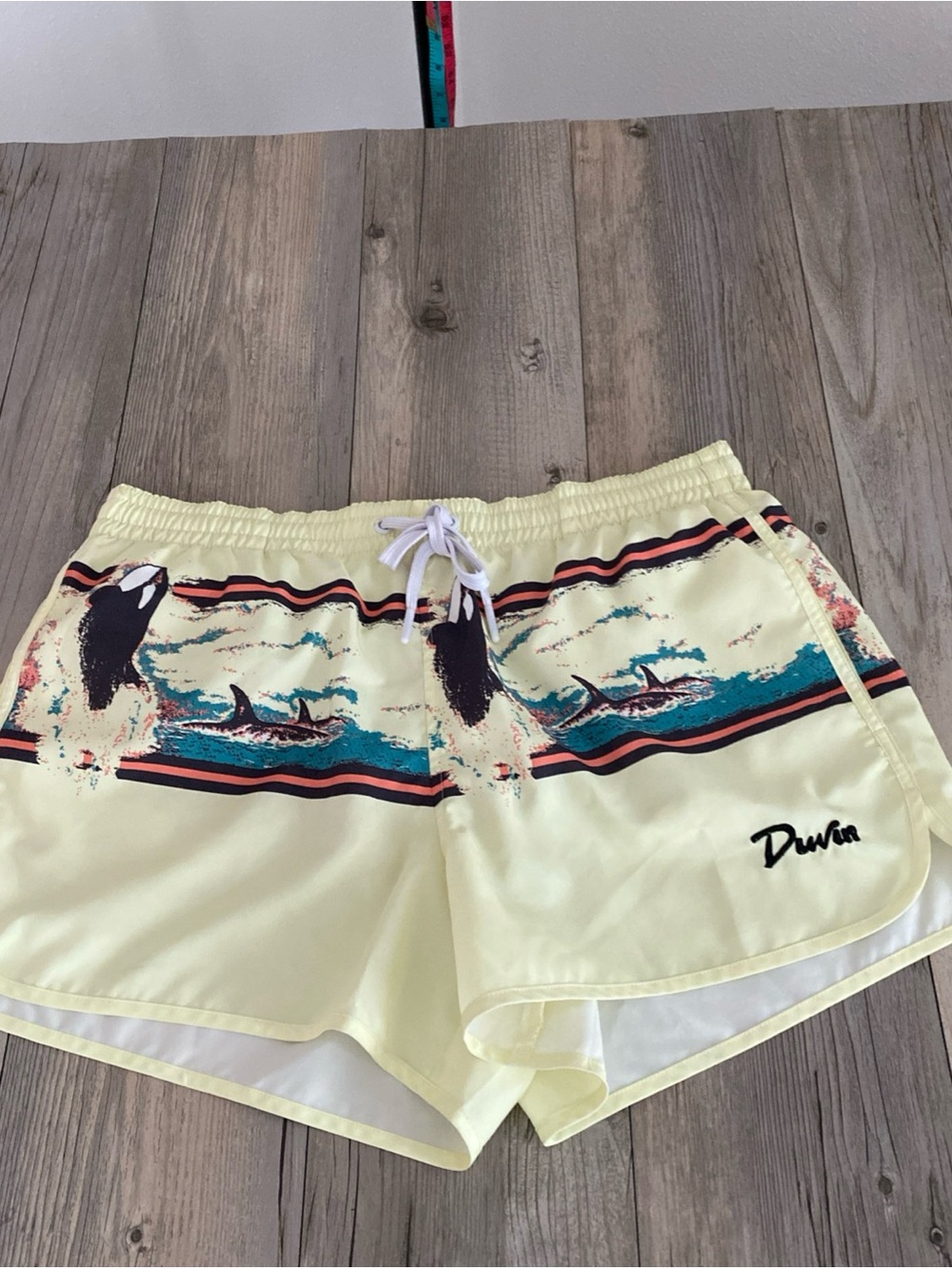 Duvin Men’s Killer Vibes Tanning Swim  Shorts Trunks Whale Tagless Medium
